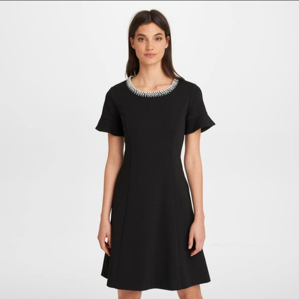 Karl Lagerfeld little black dress with pearls